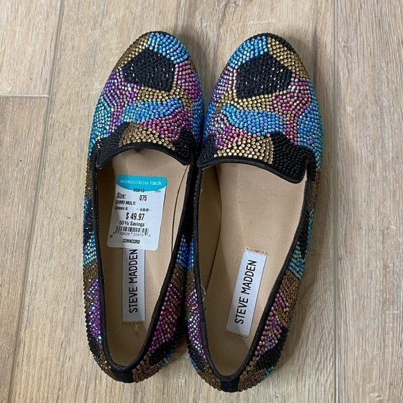 Steve Madden Concord Multi Rhinestone flats Size 7.5 - Picture 6 of 10